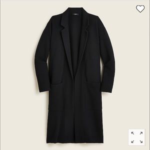 J Crew Ella Long Sweater Black Free Shipping! AD753 XL